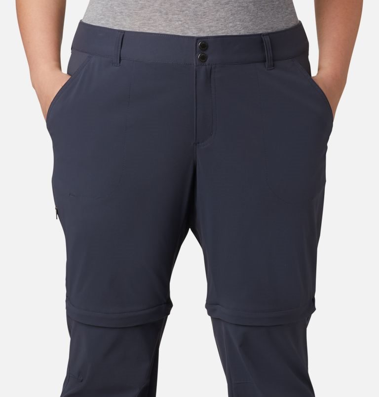 Women's Columbia Saturday Trail II Convertible Pants Navy | Plus Size CA-R605L